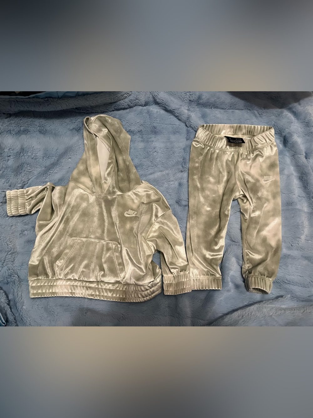 Nike Kids' Cream Velour Hoodie & Joggers